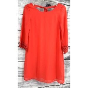 MY MICHELLE TIE‎ BACK 3/4 SLEEVE SPRING DRESS Girl's Size 16 CORAL